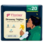 Floriaa Dreamy Nights Ultra Thin Sanitary Pads – XL Size (280 mm) | Pack of 20